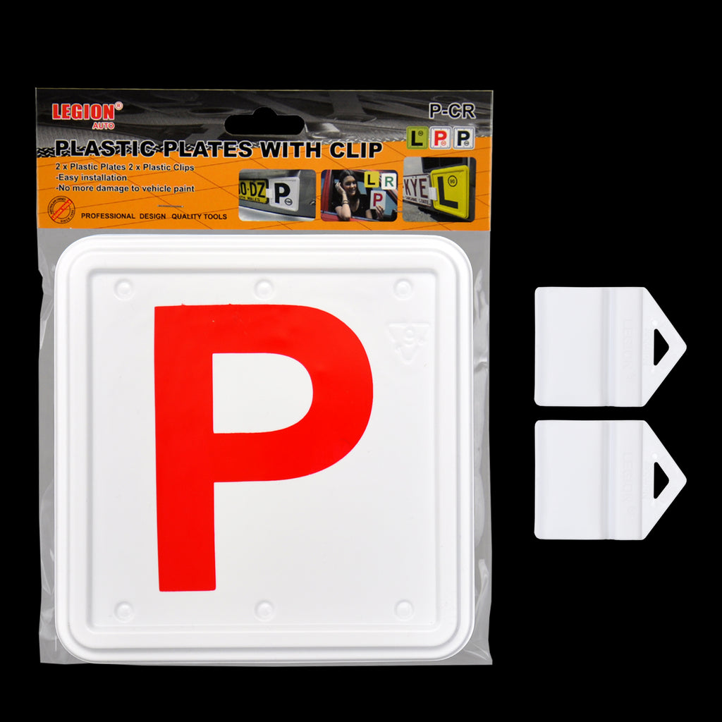 Plastic Red P Plate 2PCS
