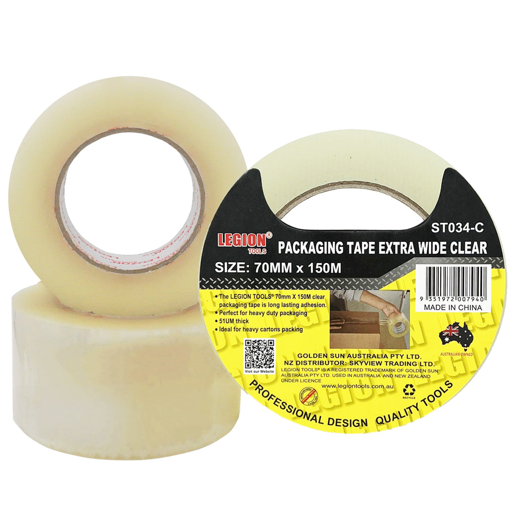 Packing Tape Extra Wide Clear  70mm x150M