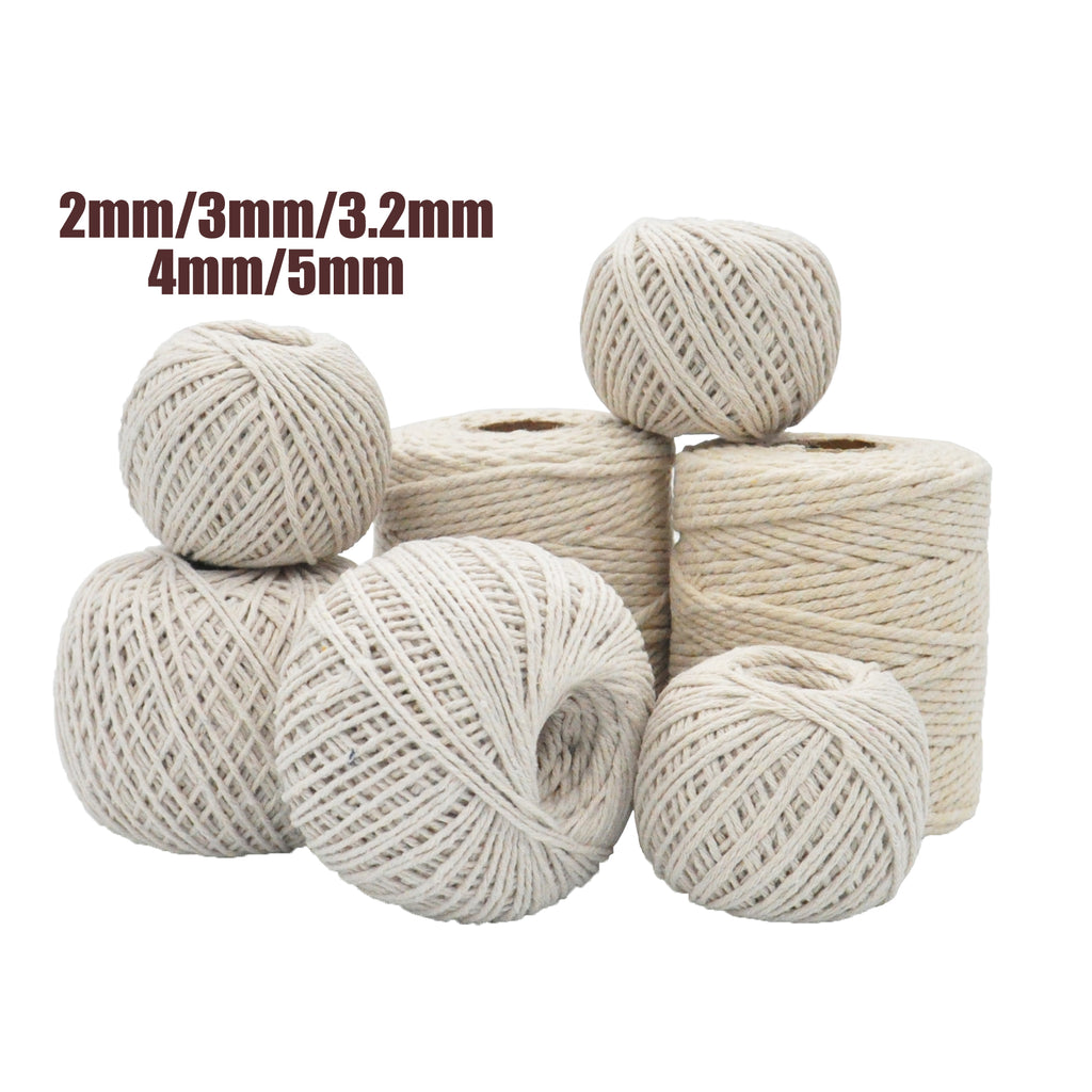 Natural Cotton Rope Cord Twine 2/3/4mm
