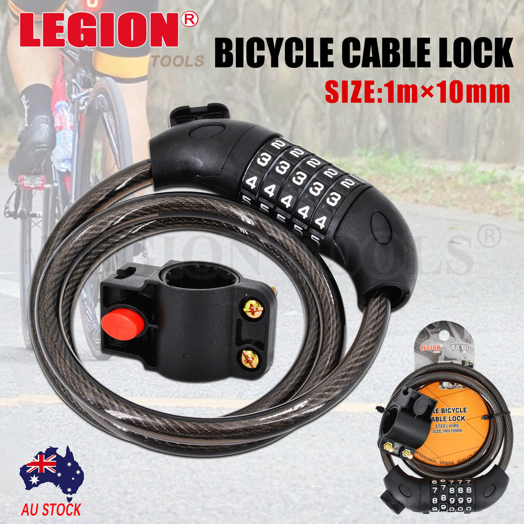 Bicycle Cable Lock 5-Digit Combination 1m×10mm