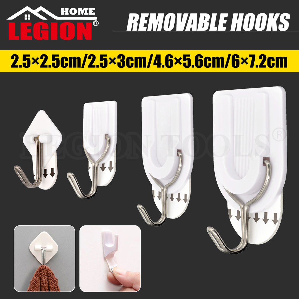 Removable Hooks Self Adhesive Wall Hanging Utility Hook
