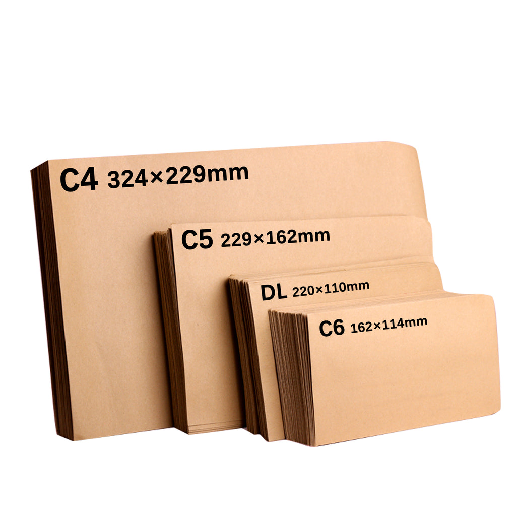 Kraft Envelopes C4 C5 C6 DL