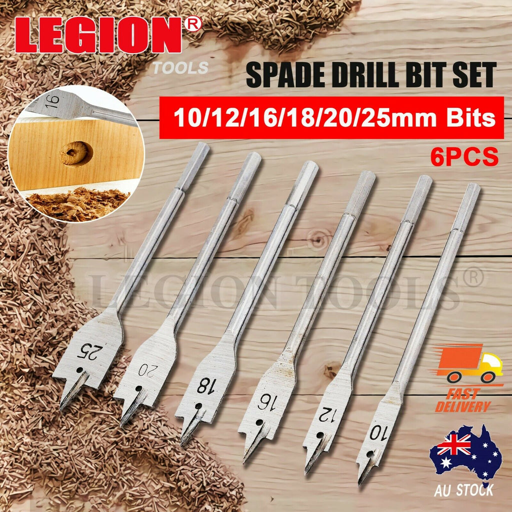 Spade Drill Bit Set 10-25mm 6PCS
