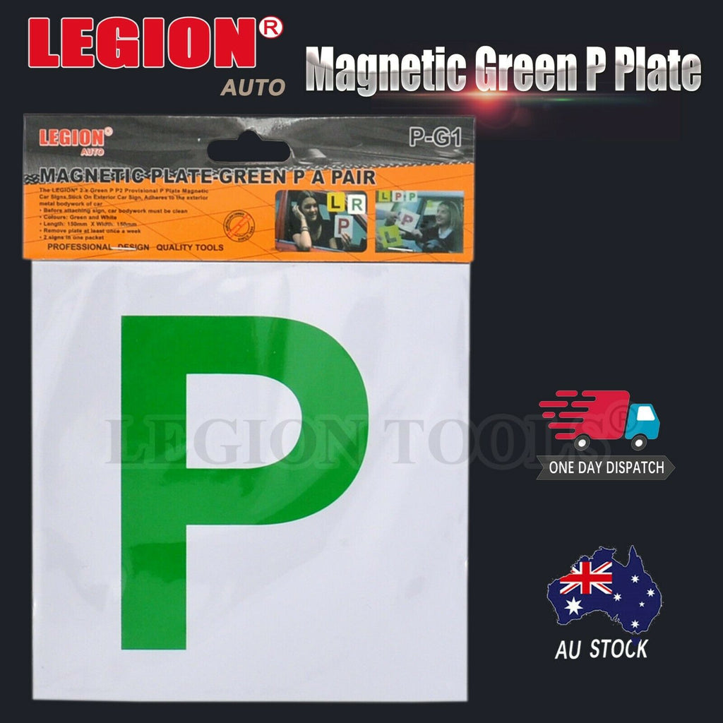 Magnetic GREEN P Plate 2PCS