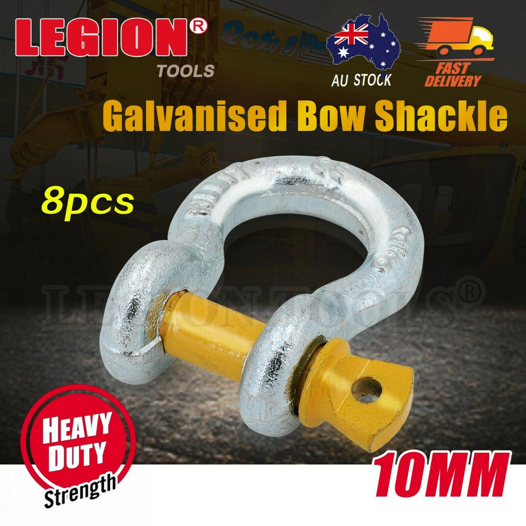 Galvanised Bow Shackle 8 × 10mm 8PCS