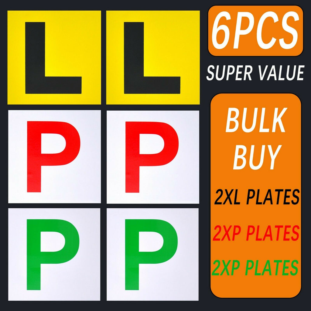 Magnetic L, Red P and GREEN P Plate Set 6PCS
