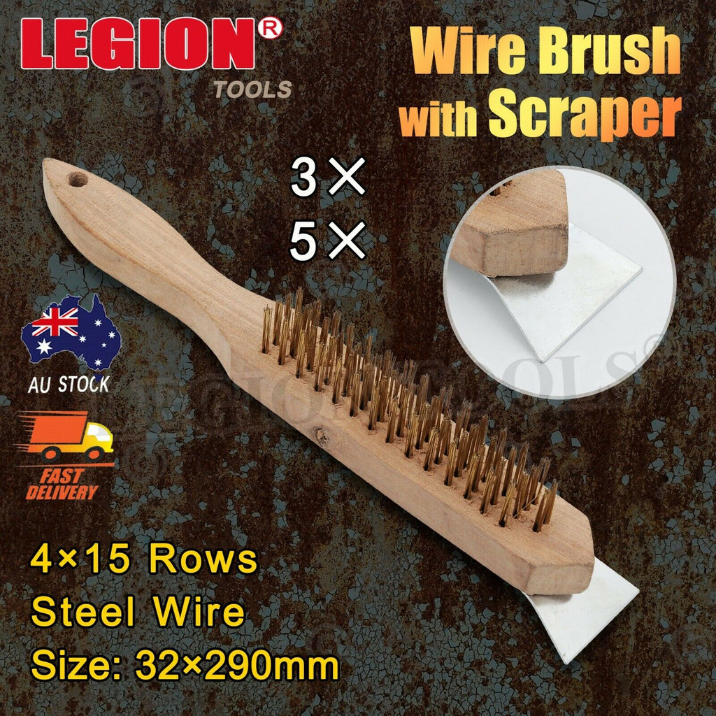 Wire Brush with Scraper 32×290MM