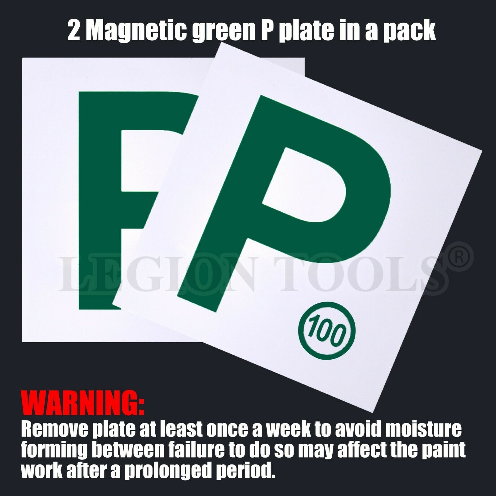 Magnetic GREEN P Plate 2PCS – Legion Warehouse