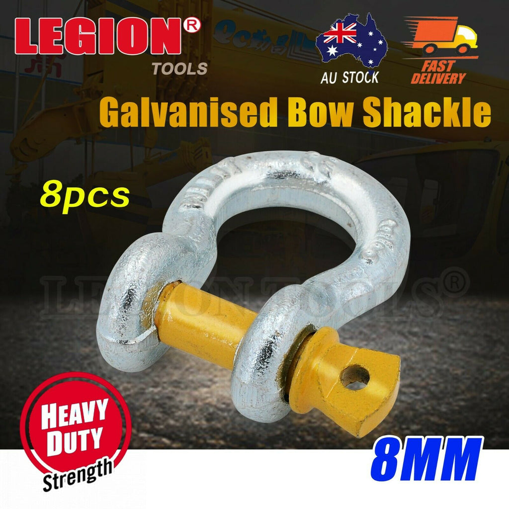 Galvanised Bow Shackle 8 × 8mm 8PCS