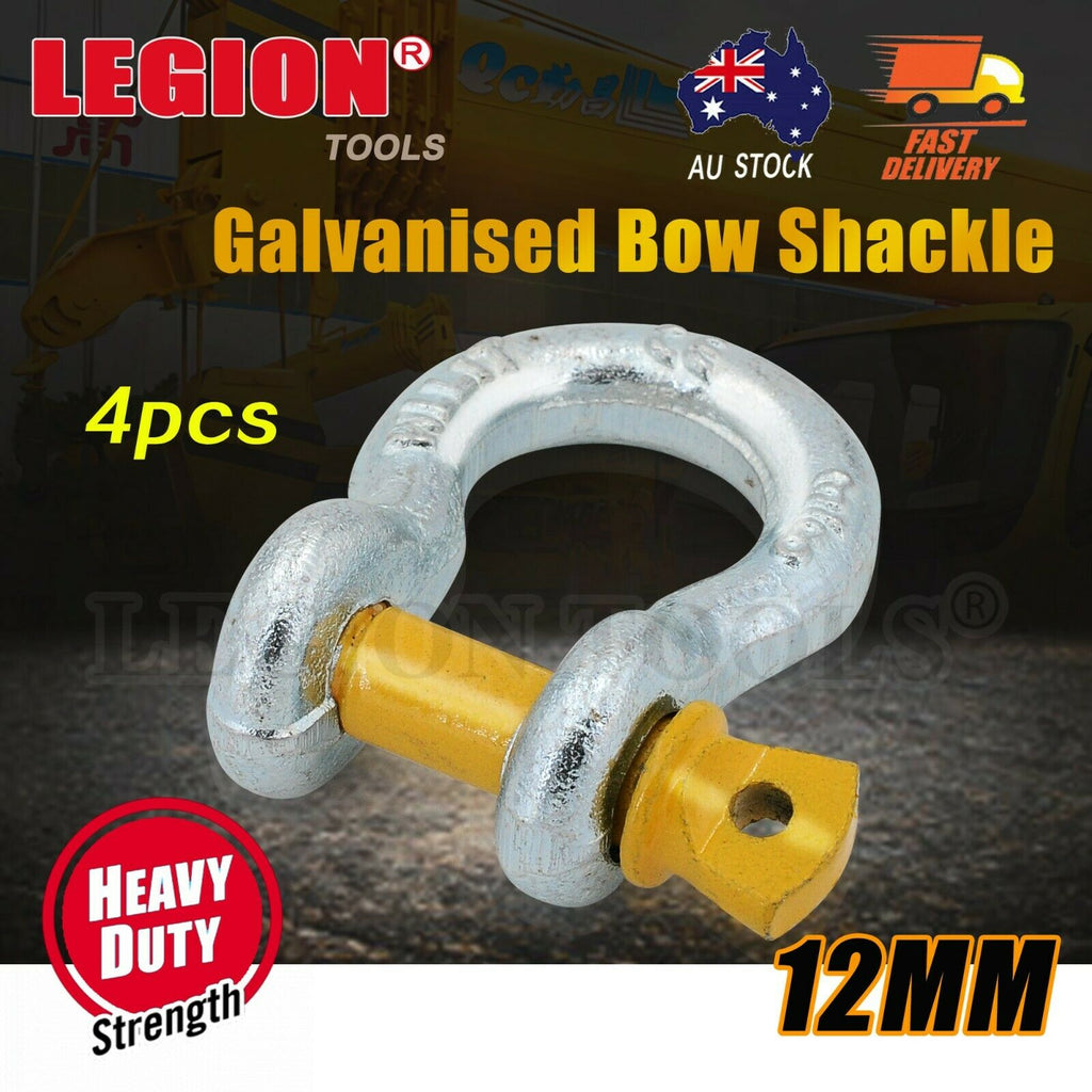 Galvanised Bow Shackle 4 × 12mm  4PCS