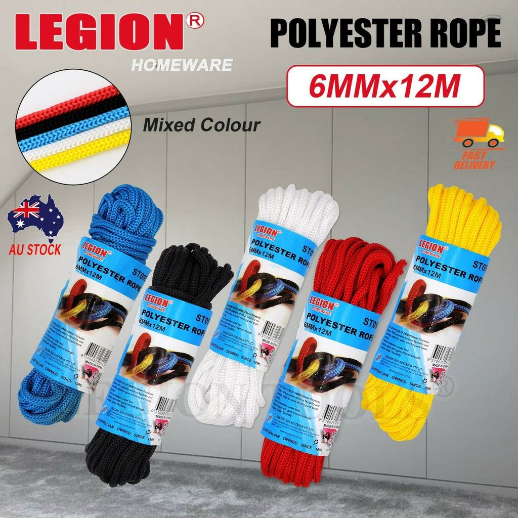Polyester Rope Random Colour 6mm x 12M