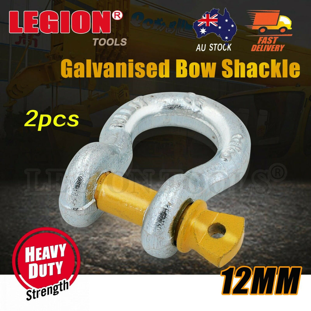 Galvanised Bow Shackle 2 × 12mm 2PCS