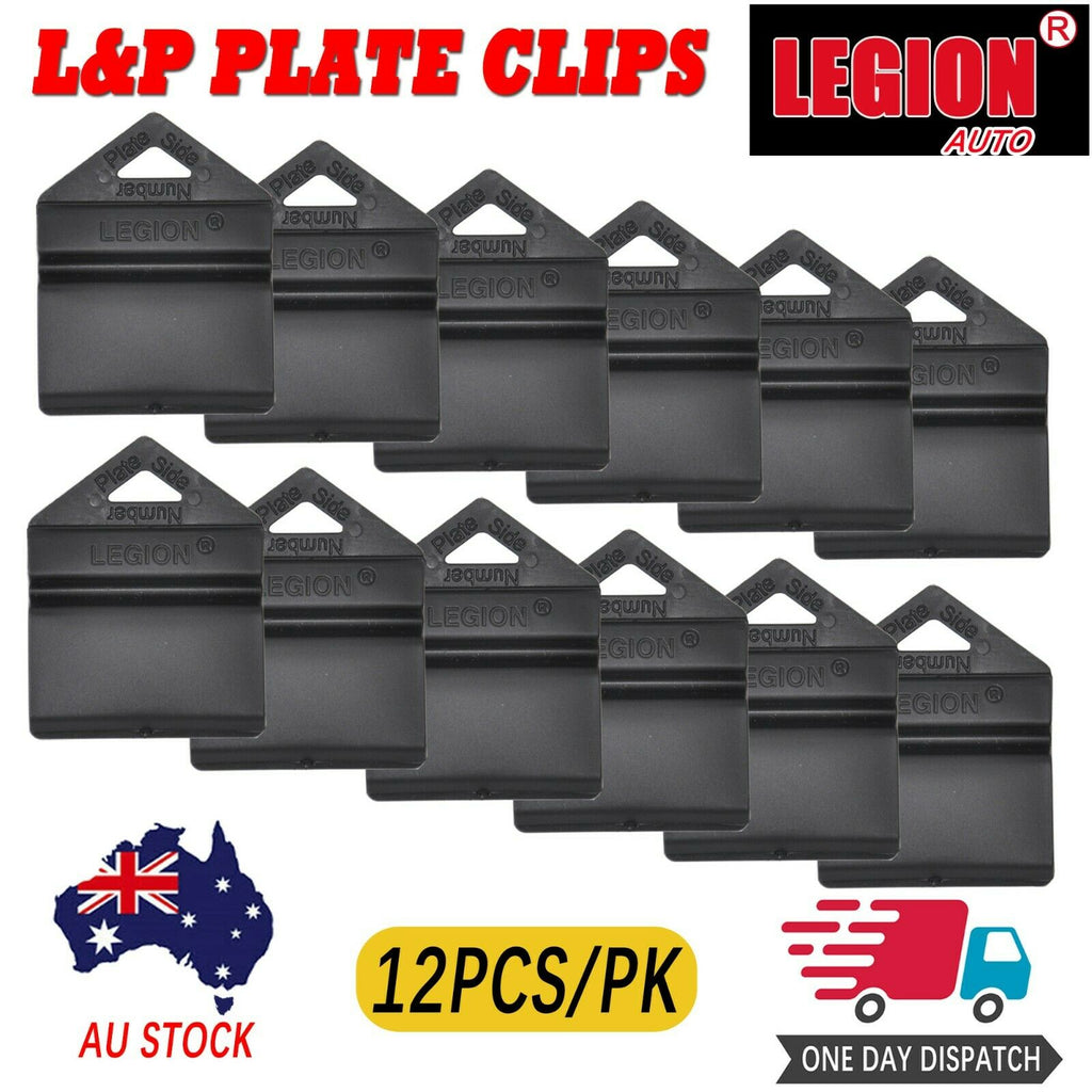 Black L & P Plate Clips 12PCS