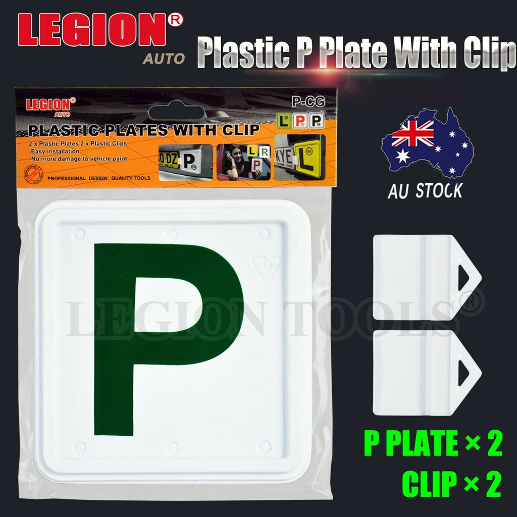 Plastic Green P Plate Set 2PCS