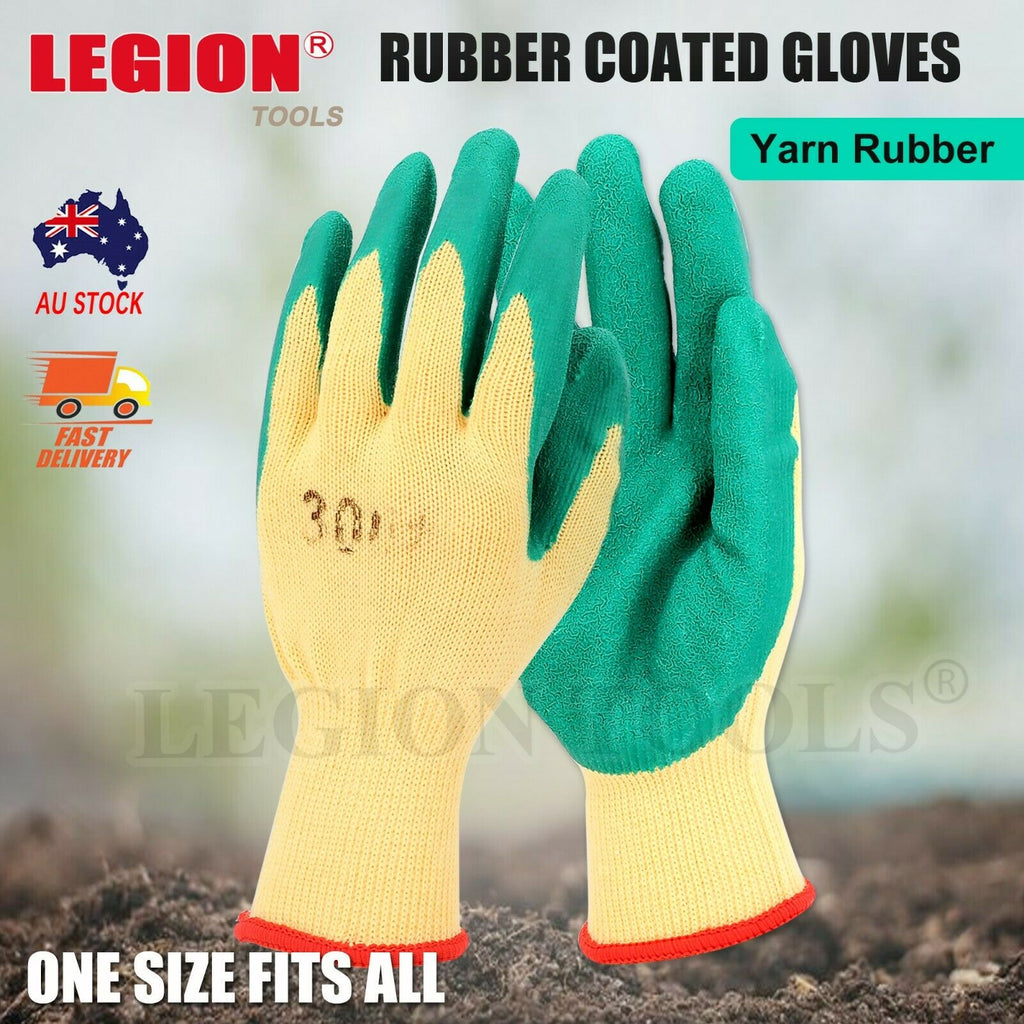 Rubber Coated Gloves 12 PAIRS